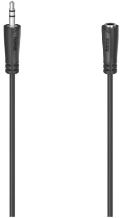 Cavo Jack 3.5 Hama 00205121 Extension Black