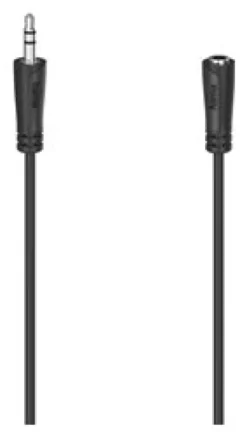 Cavo Jack 3.5 Hama 00205120 Extension Black