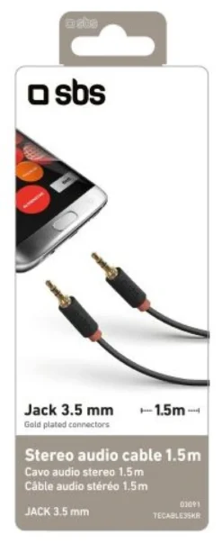 Cavo Jack 3.5 Sbs TECABLE35KR Stereo Black
