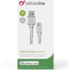 Cavo Lightning Cellular Line USBDATA06MFIIPHW Certificato Apple Mfi Wh