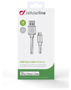 Cavo Lightning Cellular Line USBDATA06MFIIPHW Certificato Apple Mfi Wh