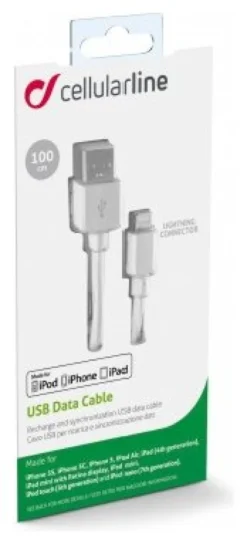 Cavo Lightning Cellular Line USBDATACMFIIPH5W POWER CABLE Certificato