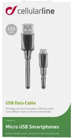 Cavo MicroUSB Cellular Line USBDATACABMICROUSB Black