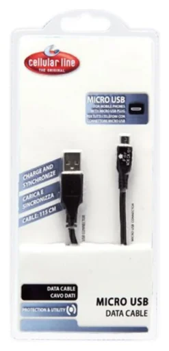 Cavo MicroUSB Cellular Line USBDATACABMICROUSB Black