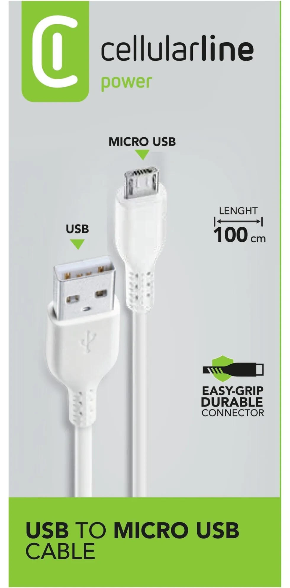 Cavo MicroUSB Cellular Line USBDATACMICROUSBW White