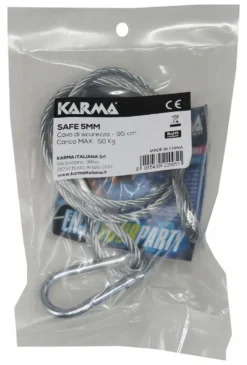 Cavo sicurezza Karma SAFE 5MM Cavo di sicurezza 50Kg 95cm