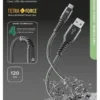 Cavo USB C Cellular Line TETRACABTYC1MK TETRAFORCE Extreme Cable Black