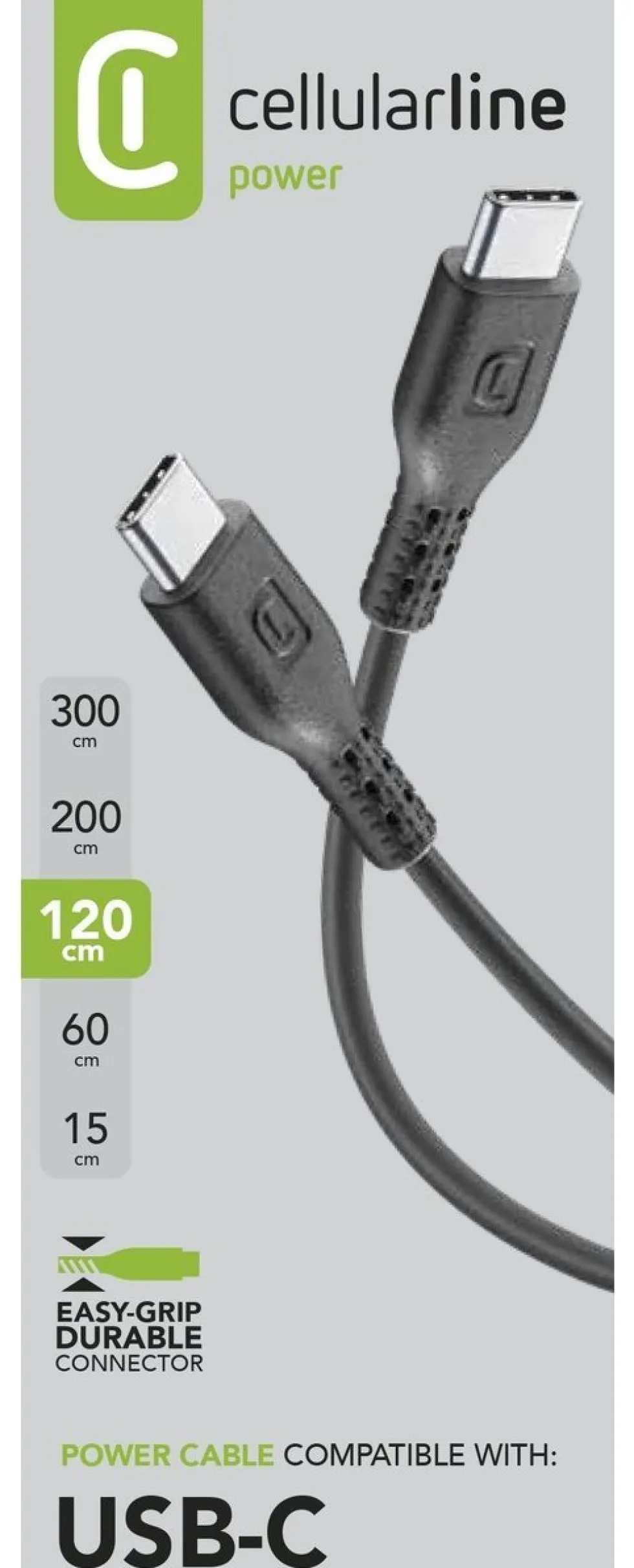 Cavo USB C Cellular Line USBDATACUSBC CK POWER CABLE Black