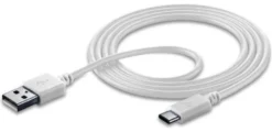 Cavo USB C Cellular Line USBDATACUSBA CW POWER CABLE White