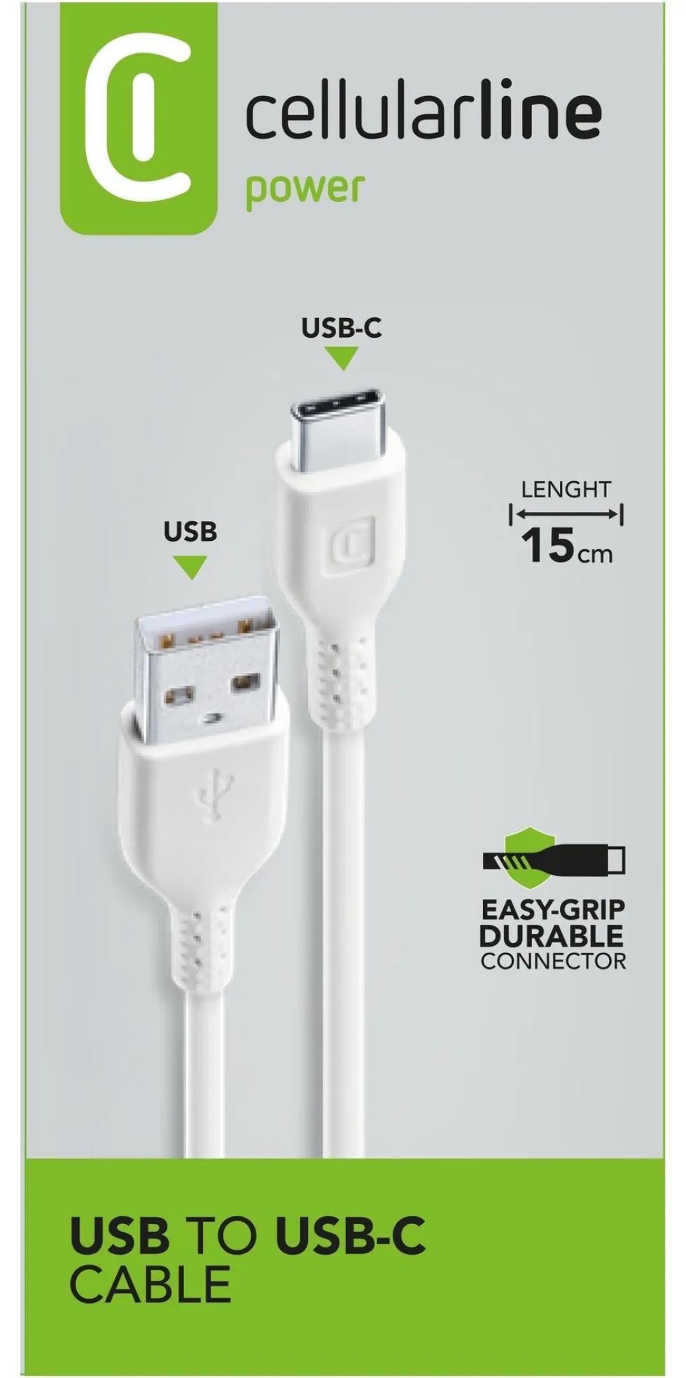 Cavo USB C Cellular Line USBDATACTRUSBSCW POWER CABLE White