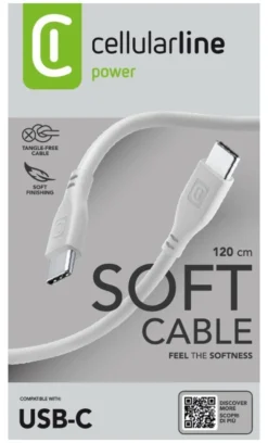 Cavo USB C Cellular Line USBDATACUSBCTABW POWER CABLE White
