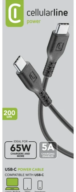 Cavo USB C Cellular Line USBDATACUSBC CW POWER CABLE White