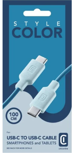 Cavo USB C Cellular Line USBDATAC2CSMARTB STYLECOLOR Blue