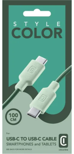 Cavo USB C Cellular Line USBDATAC2CSMARTG STYLECOLOR Green