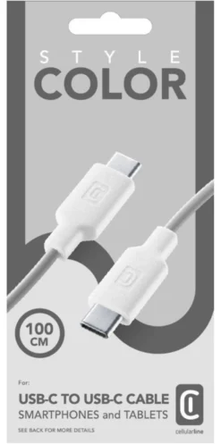 Cavo USB C Cellular Line USBDATAC2CSMARTW STYLECOLOR White