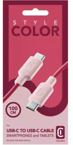 Cavo USB C Cellular Line USBDATAC2CSMARTP STYLECOLOR Pink
