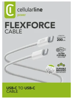 Cavo USB C Cellular Line USBDATACUSBC3MW POWER CABLE Home Xl White