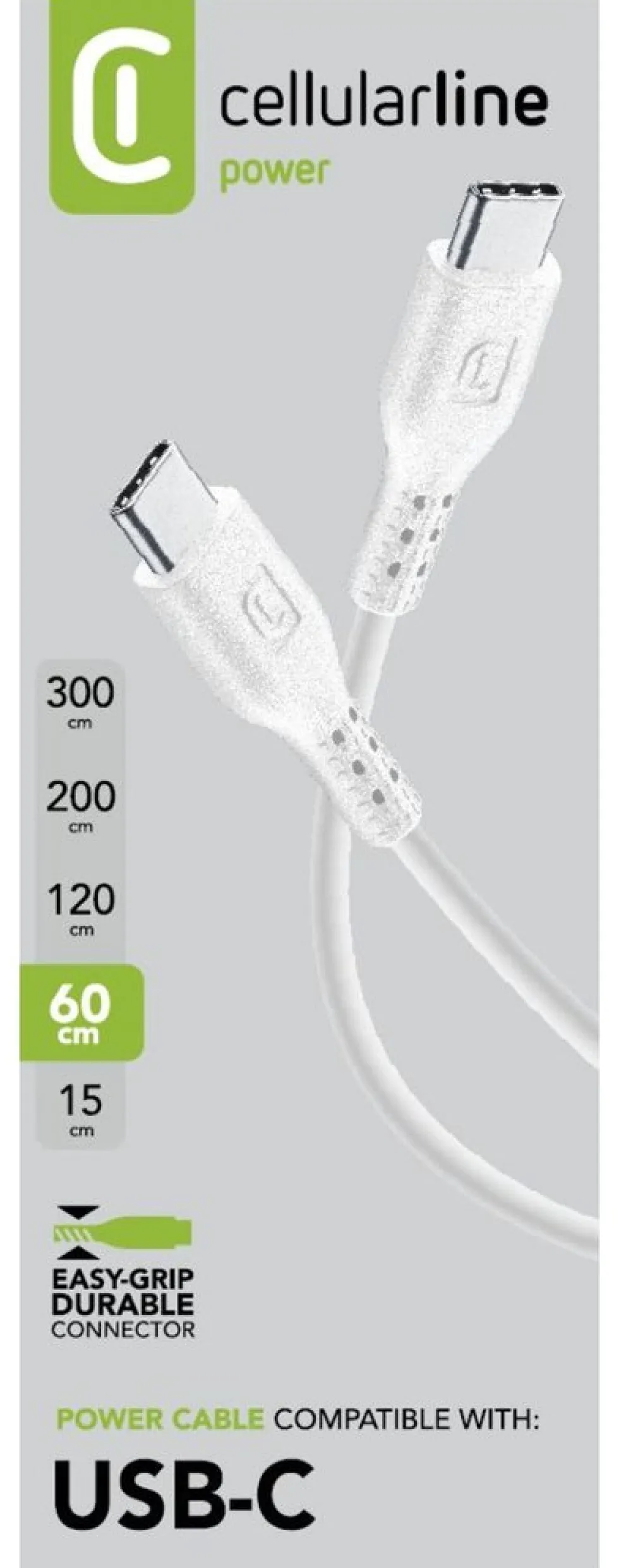 Cavo USB C Cellular Line USBDATA06USBC2CW POWER CABLE White