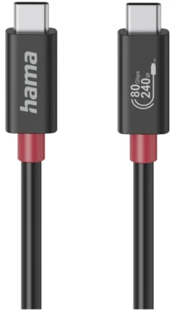 Cavo USB C Hama 00200799 240W USB4 Gen4 Black
