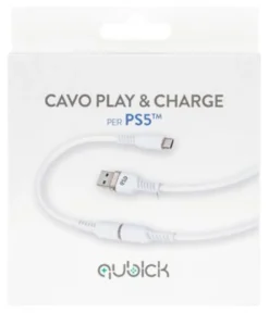 Cavo USB C Qubick ACP50007 PLAYSTATION 5 Play & Charge White