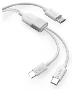 Cavo USB C Sbs TECABLETCC2IN1 SPLITTER Y 60W White