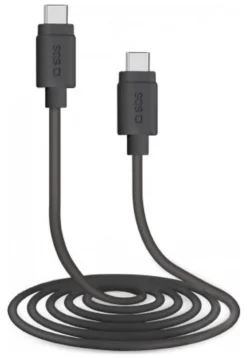Cavo USB C Sbs TECABLETCC20K CHARGING DATA CABLE 25W Black