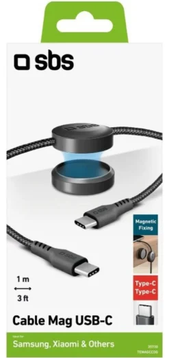 Cavo USB C Sbs TEMAGCCDG MAG Black