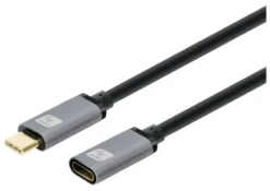 Cavo USB C Techly ICOC MUSB322 CMF 010 100W Black e Grey