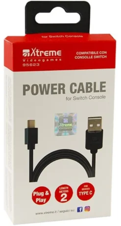 Cavo USB C Xtreme 95623 SWITCH Power Cable Black