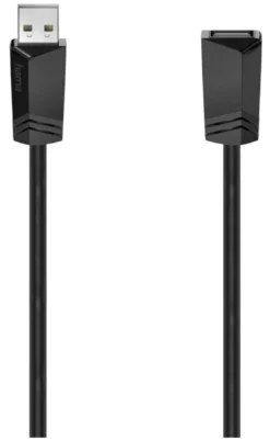 Cavo USB Hama 00200619 2.0 Extension Black