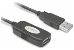 Cavo USB Techly IUSB REP10TY 2.0 Extension Active Black