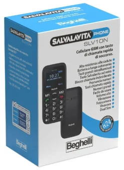 Cellulare Beghelli 9143 SALVALAVITA Phone SLV10N EcoDesign Black