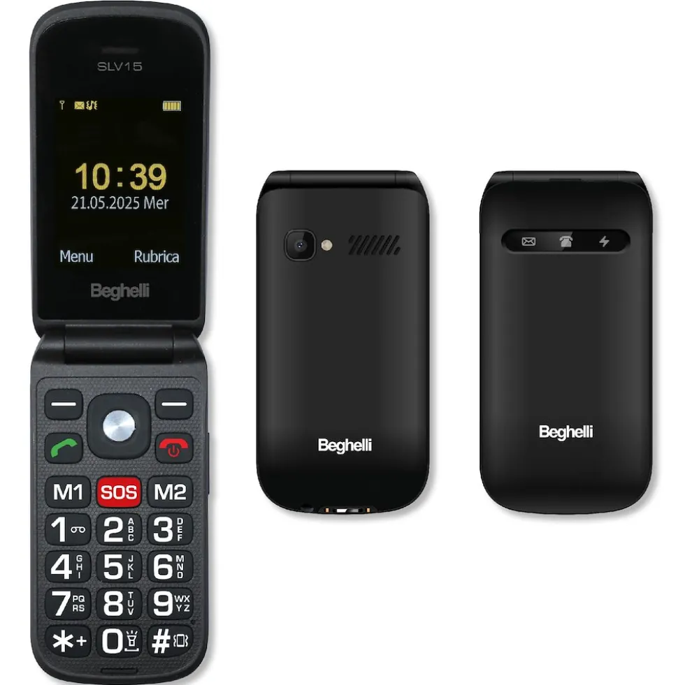 Cellulare Beghèlli SLV15N ECO con tasto di chiamata rapida di soccorso