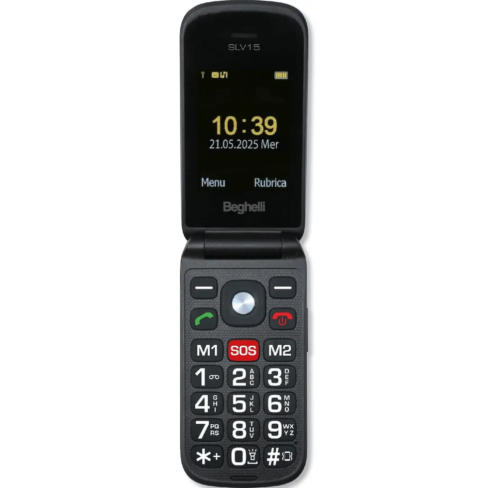 Cellulare Beghèlli SLV15N ECO con tasto di chiamata rapida di soccorso