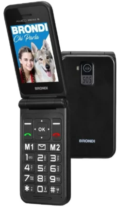 Cellulare Brondi 10281080 AMICO Speciale Dual Sim Black metal