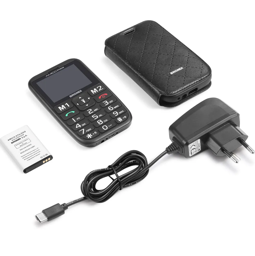 Cellulare Brondi Amico Stiloso Dual Sim con cover