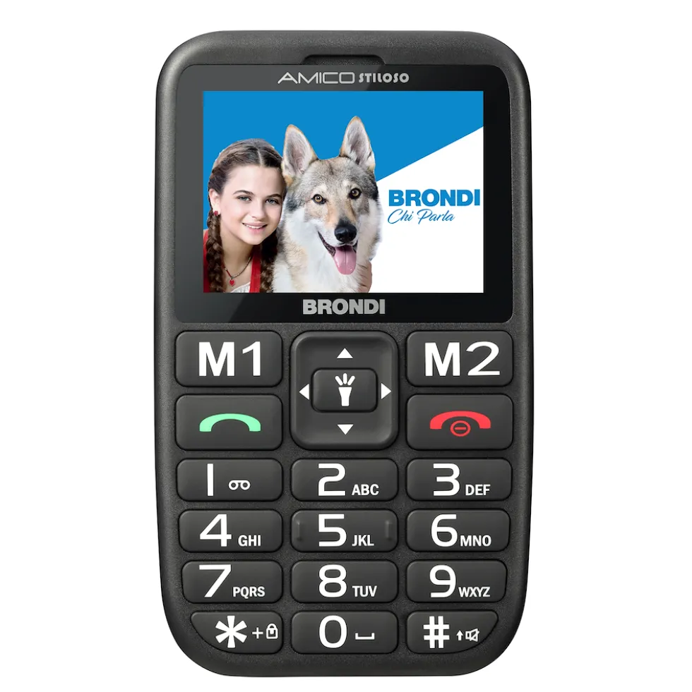 Cellulare Brondi Amico Stiloso Dual Sim con cover