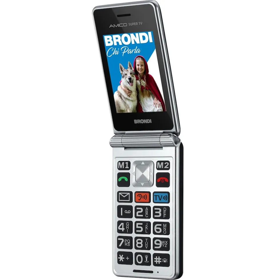 Cellulare Brondi Amico Super TV con doppio schermo e amplificazione audio