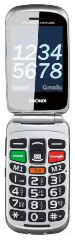 Cellulare Brondi AMICO Supervoice Black e Silver