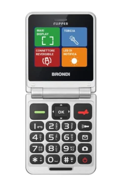 Cellulare Brondi Flipper White Metal Dual SIM