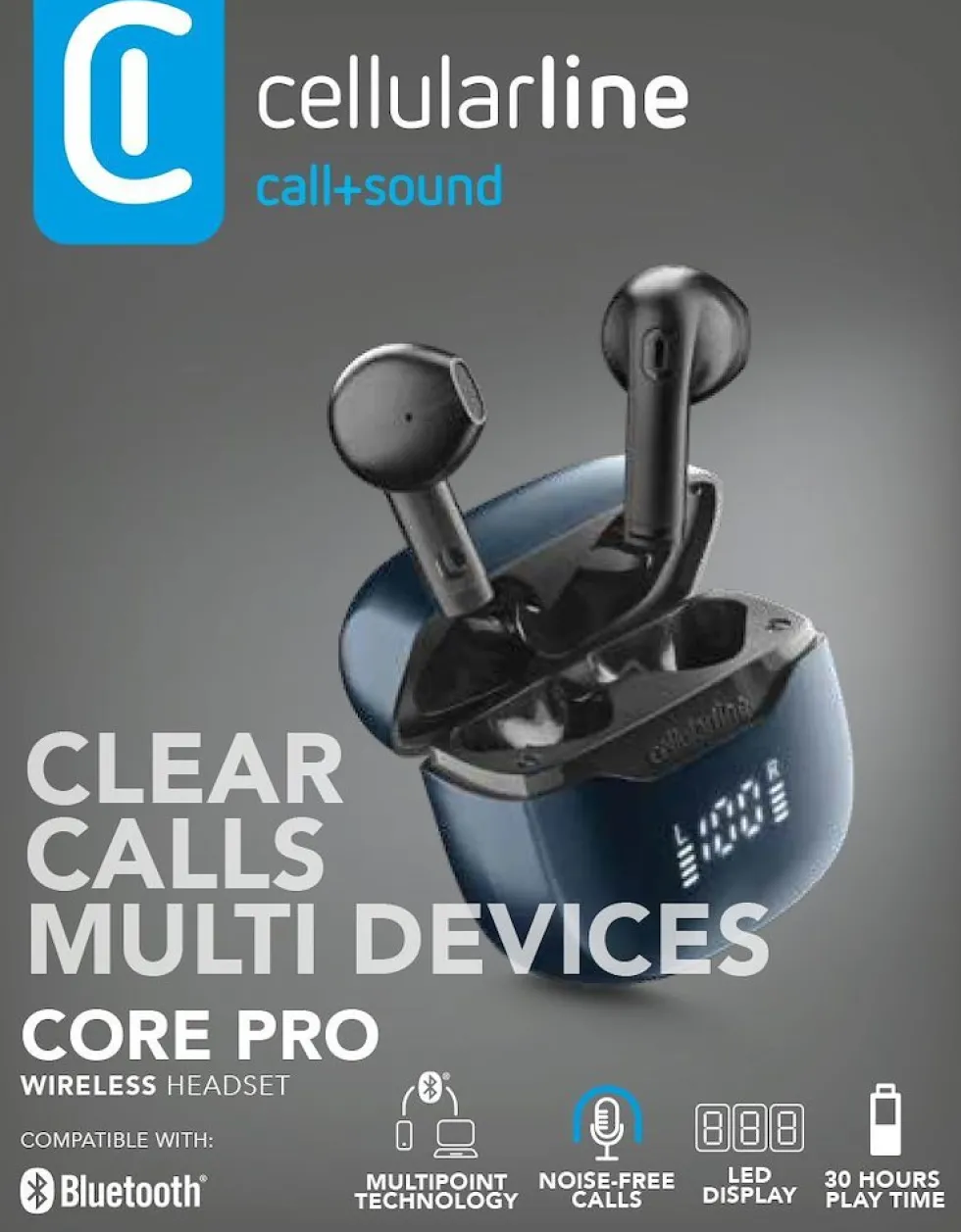 Cellular Italia Auricolare Bt Tws Core Univ. Nero