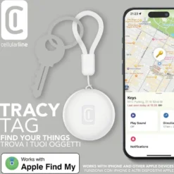Cellular Italia Trova Oggetti Tracy Tag Bianco