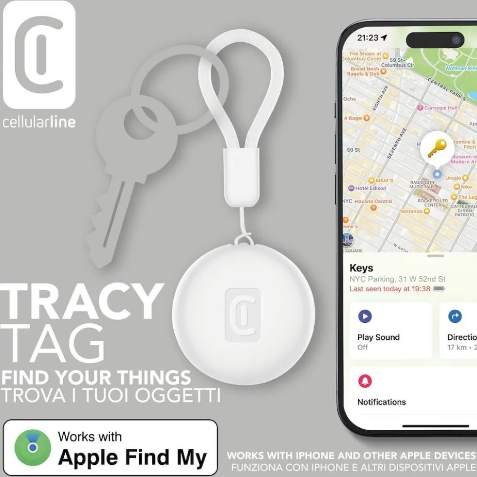Cellular Italia Trova Oggetti Tracy Tag Bianco