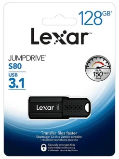 Chiavetta Lexar LJDS080128GBNBNG JUMPDRIVE S80 Black