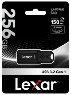 Chiavetta Lexar LJDS080256G BNBNG JUMPDRIVE S80 3.1 Black