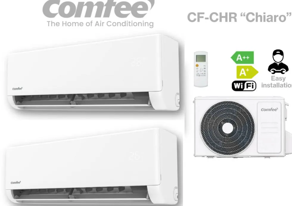 COMFEE' CONDIZIONATORE DUAL SPLIT 9000+12000 WIFI A++/A+ R32 2FB-18K