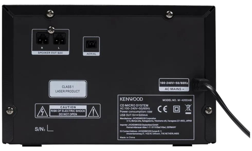 Compatto HI FI Kenwood M 420DAB B Black