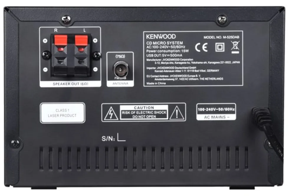 Compatto HI FI Kenwood M525DAB Black