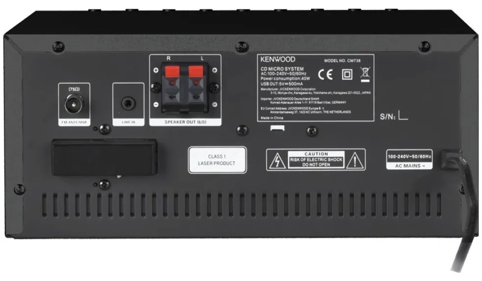 Compatto HI FI Kenwood M 9000S B Black