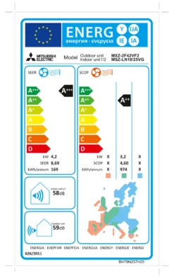 Condizionatore dual Mitsubishi PLUS Msz Ay White